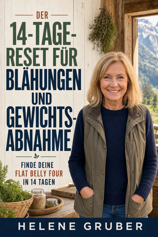 Buchcover: Der 14-Tage-Reset für Blähungen und Gewichtsabnahme, von Helene Gruber