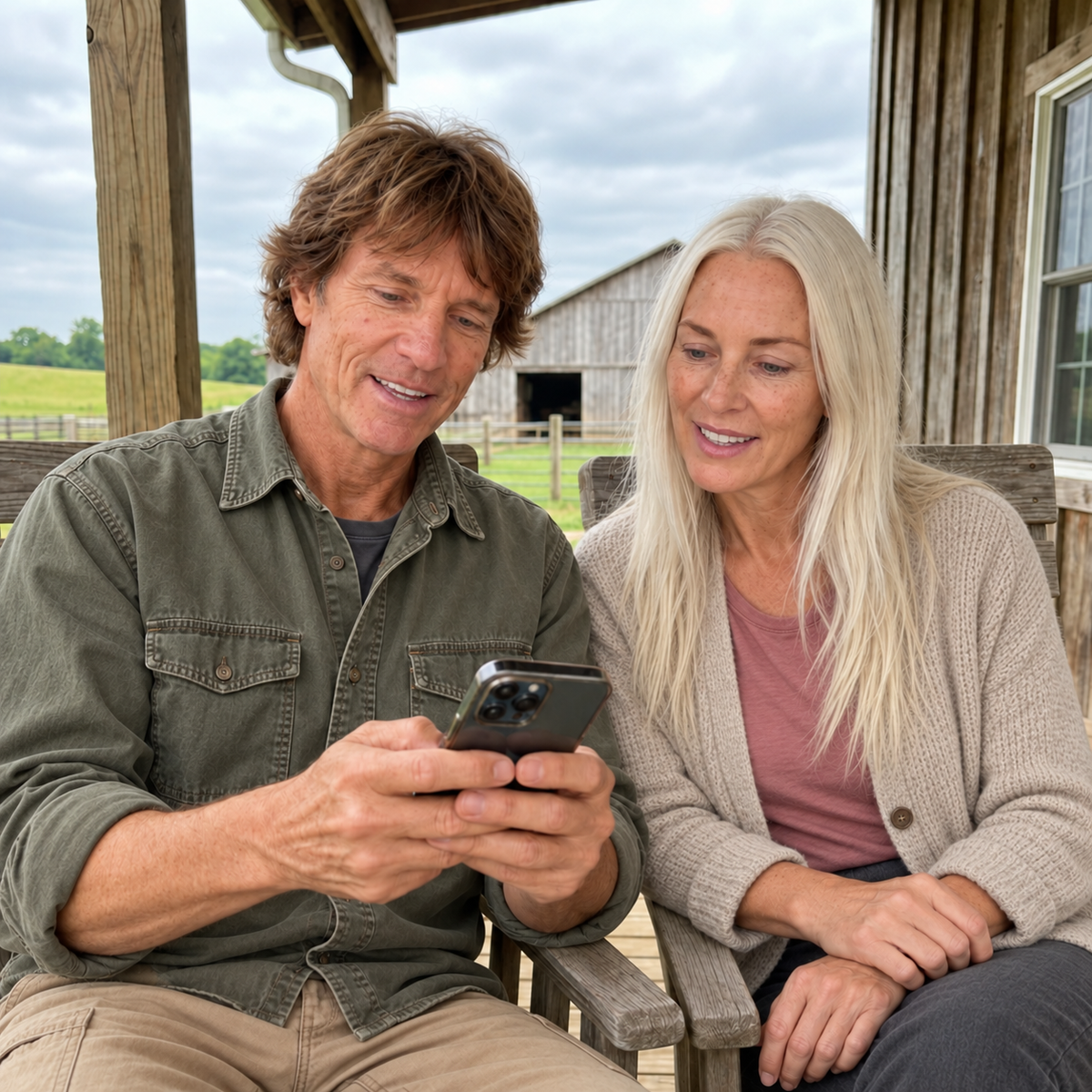 Jürgen und Petra gemeinsam auf ihrer Veranda