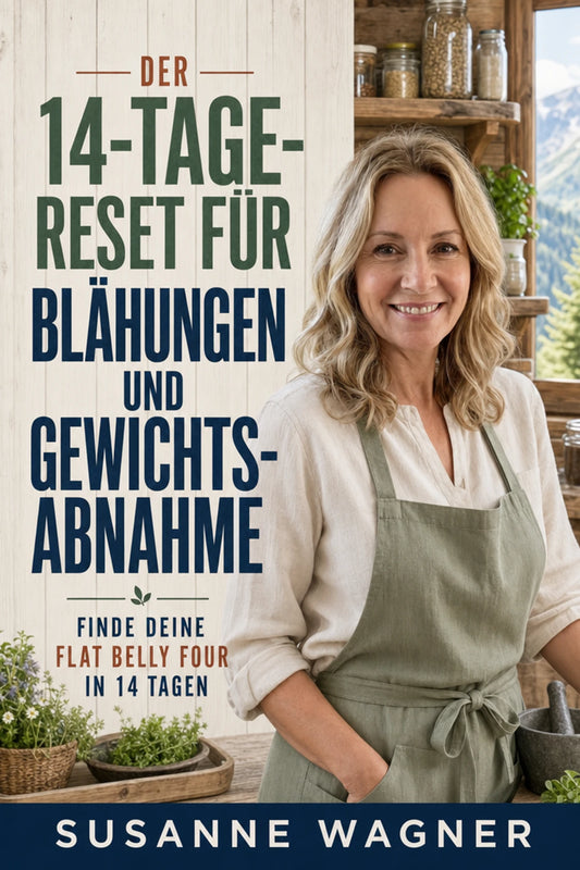 Buchcover: Der 14-Tage-Reset für Blähungen und Gewichtsabnahme, von Susanne Wagner