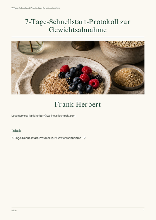 7-Tage-Schnellstart-Protokoll zur Gewichtsabnahme - Frank Herbert
